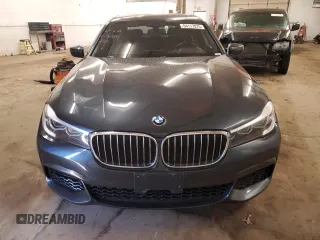 2019 BMW 7 Series 740i xDrive with VIN WBA7E4C51KGV70174, listed as a Copart auction lot 54117075 with 48,743 mi miles and Salvage Title. Bid and sale history available at carsss.com. Image 5.
