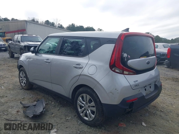 2020 Kia Soul LX with VIN KNDJ23AU8L7011339, listed as a IAAI auction lot 41179070 with 107,072 mi miles. Bid and sale history available at carsss.com. Image 3.