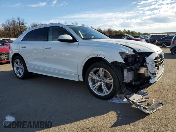 2023 Audi Q8 Premium with VIN WA1AVBF11PD024709, listed as a Copart auction lot 86481534 with 22,507 mi miles and Salvage title. Bid and sale history available at DreamBid. Image 4.