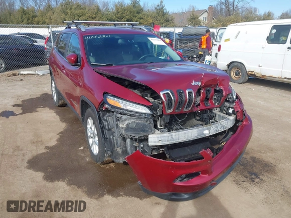 2014 Jeep Cherokee Latitude with VIN 1C4PJLCB1EW208600, listed as a IAAI auction lot 41732264 with 84,718 mi miles. Bid and sale history available at carsss.com. Image 1.