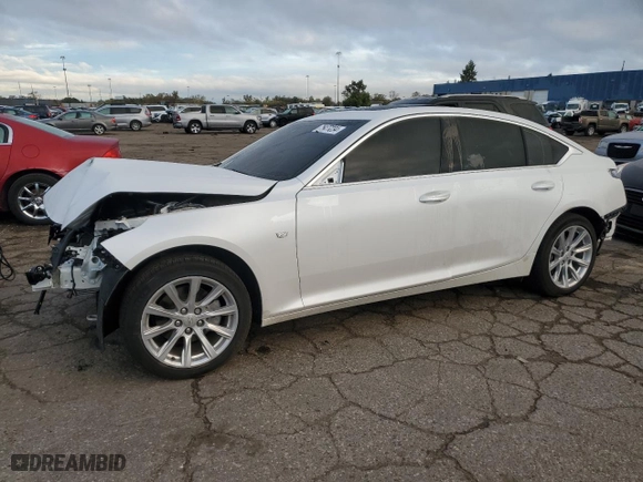 2024 Cadillac CT5 Luxury with VIN 1G6DX5RK9R0108633, listed as a Copart auction lot 75477234 with 15,170 mi miles and Clean Title. Bid and sale history available at carsss.com. Image 1.