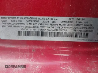 2010 Volkswagen Jetta SEL с VIN 3VWRX7AJ9AM155791, выставлен на аукционе IAAI как лот 42432281 с пробегом 96 667 миль миль и . История ставок и продаж доступна на DreamBid. Изображение 9.