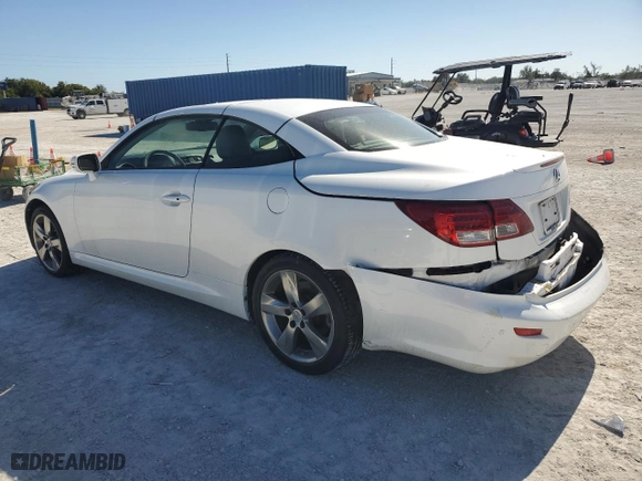 2011 Lexus IS 250C with VIN JTHFF2C20B2518102, listed as a Copart auction lot 83483484 with 91,023 mi miles and Salvage Title. Bid and sale history available at carsss.com. Image 2.