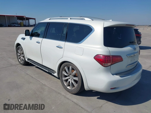2012 Infiniti QX56 8-passenger with VIN JN8AZ2ND8C9715811, listed as a IAAI auction lot 41619315 with 198,187 mi miles and . Bid and sale history available at DreamBid. Image 3.