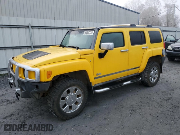 2007 Hummer H3 SUV with VIN 5GTDN13E678101645, listed as a Copart auction lot 85368114 with 209,716 mi miles and Salvage Title. Bid and sale history available at DreamBid. Image 1.