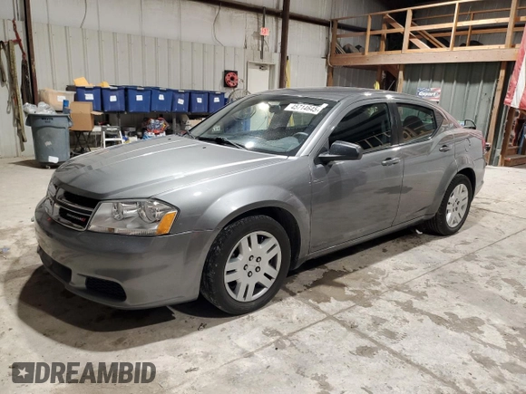 2013 Dodge Avenger with VIN 1C3CDZAB7DN653430, listed as a Copart auction lot 45714645 with 77,282 mi miles and Salvage Title. Bid and sale history available at DreamBid. Image 1.