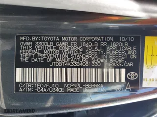 2011 Toyota Yaris with VIN JTDBT4K33B4081330, listed as a Copart auction lot 52358525 with 138,352 mi miles and Salvage Title. Bid and sale history available at carsss.com. Image 14.