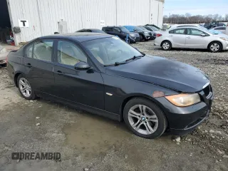 2008 BMW 3 Series 328xi with VIN WBAVC73598KP39801, listed as a Copart auction lot 43530145 with 140,626 mi miles and Salvage Title. Bid and sale history available at carsss.com. Image 4.