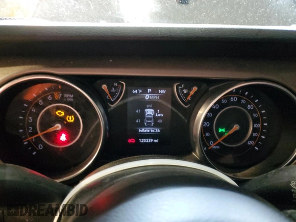 2020 Jeep Wrangler Unlimited Black and Tan with VIN 1C4HJXDG9LW331418, listed as a Copart auction lot 56414765 with 125,339 mi miles and Salvage title. Bid and sale history available at DreamBid. Image 9.
