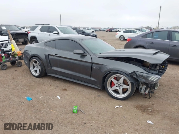 2016 Ford Mustang GT with VIN 1FA6P8CF0G5283880, listed as a IAAI auction lot 41477558 with 1 mi miles. Bid and sale history available at carsss.com. Image 1.