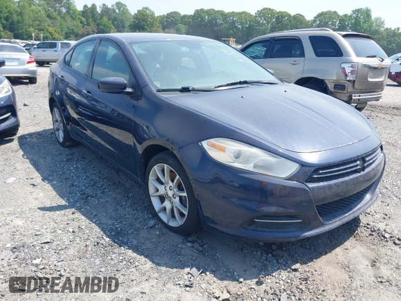 2013 Dodge Dart SXT with VIN 1C3CDFBAXDD157886, listed as a IAAI auction lot 41971355 with 205,275 mi miles. Bid and sale history available at carsss.com. Image 1.