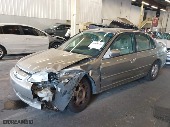 2003 Honda Civic Hybrid with VIN JHMES95613S031198, listed as a IAAI auction lot 40508590 with 276,815 mi miles. Bid and sale history available at carsss.com. Image 17.