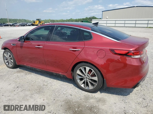 2016 Kia Optima SX Turbo with VIN 5XXGW4L27GG095764, listed as a Copart auction lot 54824235 with 87,231 mi miles and Salvage title. Bid and sale history available at DreamBid. Image 2.