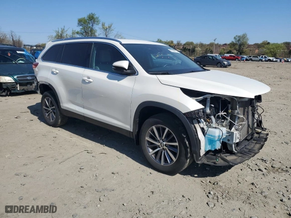 2019 Toyota Highlander SE with VIN 5TDJZRFH9KS574902, listed as a Copart auction lot 51148115 with 46,453 mi miles and Salvage Title. Bid and sale history available at carsss.com. Image 4.