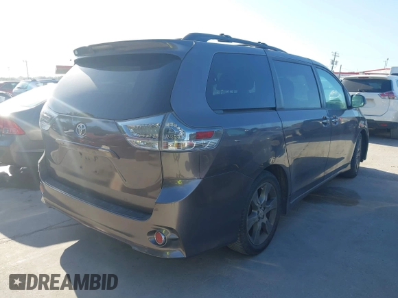 2015 Toyota Sienna SE with VIN 5TDXK3DC3FS684448, listed as a IAAI auction lot 42629958 with 125,645 mi miles and . Bid and sale history available at DreamBid. Image 4.