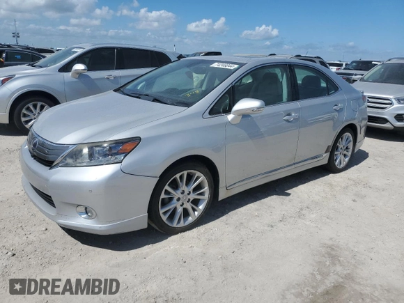 2010 Lexus HS with VIN JTHBB1BA2A2029499, listed as a Copart auction lot 74248044 with Not Provided miles and Salvage Title. Bid and sale history available at carsss.com. Image 1.