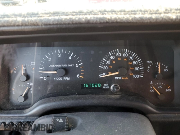 1997 Jeep Cherokee Sport z VIN 1J4FJ68S9VL594832, wystawiony jako Copart lot #53081675 z przebiegiem 167 028 mil mil oraz Czysty tytuł • Clean title. Historia ofert i sprzedaży dostępna na DreamBid. Obrazek 9.