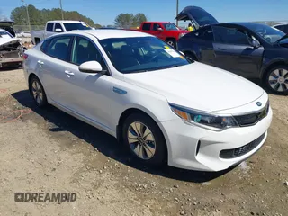2017 Kia Optima Hybrid with VIN KNAGT4LE3H5018864, listed as a IAAI auction lot 41845714 with 87,392 mi miles. Bid and sale history available at carsss.com. Image 1.