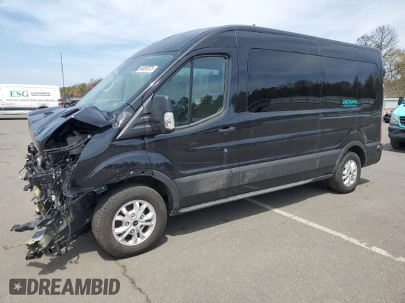2024 Ford Transit Passenger XL with VIN 1FBAX2C87RKA89021, listed as a Copart auction lot 54859575 with 28,791 mi miles and Salvage title. Bid and sale history available at DreamBid. Image 1.