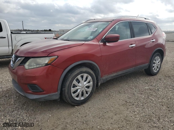 2016 Nissan Rogue SV with VIN KNMAT2MT5GP672651, listed as a Copart auction lot 44682095 with NaN miles and Salvage Title. Bid and sale history available at carsss.com. Image 1.
