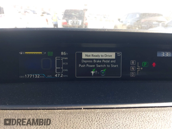 2016 Toyota Prius Two with VIN JTDKBRFUXG3001716, listed as a IAAI auction lot 42009763 with 177,132 mi miles and . Bid and sale history available at carsss.com. Image 7.