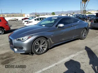 2018 Infiniti Q60 Luxe with VIN JN1CV7EK6JM200329, listed as a Copart auction lot 46535955 with 54,059 mi miles and Salvage Title. Bid and sale history available at carsss.com. Image 1.