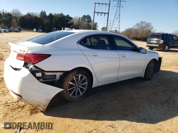 2018 Acura TLX w/Technology Pkg with VIN 19UUB1F52JA003256, listed as a Copart auction lot 40161213 with 135,206 mi miles. Bid and sale history available at carsss.com. Image 3.