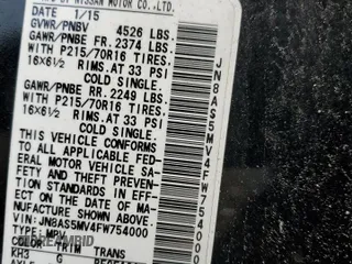 2015 Nissan Rogue S z VIN JN8AS5MV4FW754000, wystawiony jako Copart lot #60242695 z przebiegiem 124 340 mil mil oraz Szkoda całkowita • Salvage title. Historia ofert i sprzedaży dostępna na DreamBid. Obrazek 13.