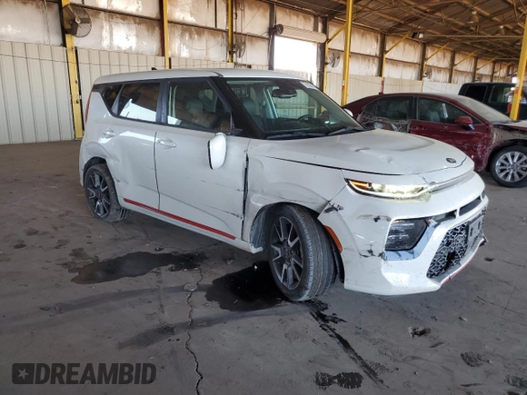 2021 Kia Soul Turbo with VIN KNDJ53AF0M7742468, listed as a Copart auction lot 76140414 with 49,340 mi miles and Salvage Title. Bid and sale history available at DreamBid. Image 4.