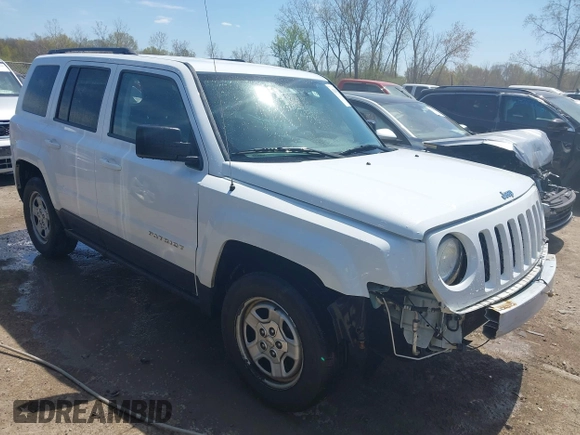 2016 Jeep Patriot Sport SE with VIN 1C4NJPBA2GD502240, listed as a IAAI auction lot 42093174 with 103,725 mi miles and . Bid and sale history available at carsss.com. Image 1.