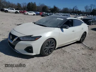 2019 Nissan Maxima SR with VIN 1N4AA6AV6KC366874, listed as a Copart auction lot 46616875 with 26,854 mi miles and Salvage Title. Bid and sale history available at DreamBid. Image 1.