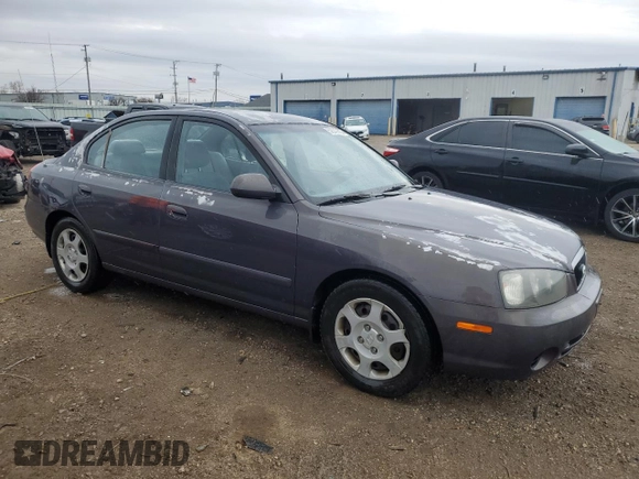 2002 Hyundai Elantra GLS with VIN KMHDN45D42U292698, listed as a Copart auction lot 52349925 with 99,424 mi miles and Salvage title. Bid and sale history available at DreamBid. Image 4.