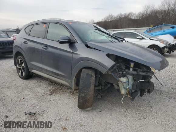 2018 Hyundai Tucson Sport with VIN KM8J33AL2JU767540, listed as a Copart auction lot 42723455 with 0 mi miles and Salvage Title. Bid and sale history available at carsss.com. Image 4.