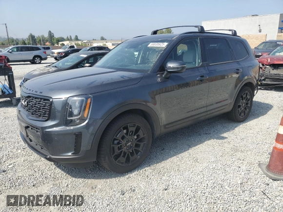 2022 Kia Telluride EX with VIN 5XYP3DHC4NG286223, listed as a Copart auction lot 58838925 with 45,444 mi miles and Salvage title. Bid and sale history available at DreamBid. Image 1.