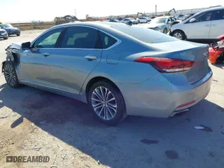 2015 Hyundai Genesis 3.8L with VIN KMHGN4JEXFU046126, listed as a IAAI auction lot 41773732 with 1 mi miles. Bid and sale history available at carsss.com. Image 3.
