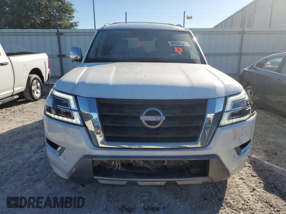 2023 Nissan Armada Platinum with VIN JN8AY2DB3P9831183, listed as a Copart auction lot 80939144 with 25,037 mi miles and Salvage Title. Bid and sale history available at carsss.com. Image 5.