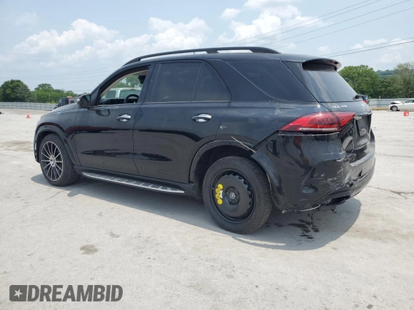 2023 Mercedes-Benz GLE 450 with VIN 4JGFB5KBXPA942055, listed as a Copart auction lot 59497515 with 24,857 mi miles and Salvage title. Bid and sale history available at DreamBid. Image 2.