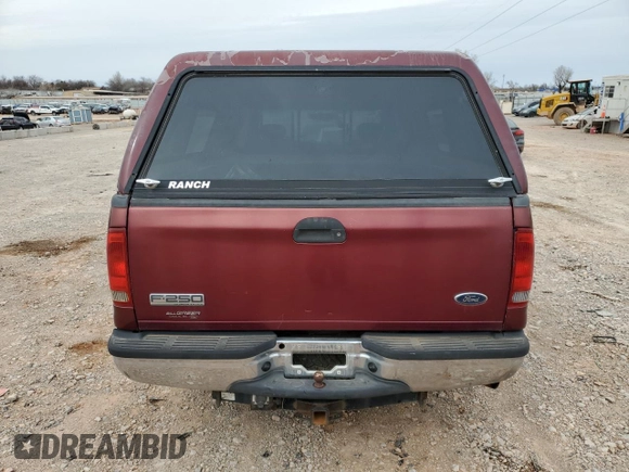 2005 Ford Super Duty F-250 XL with VIN 1FTNX20545EB37395, listed as a Copart auction lot 47105785 with 138,364 mi miles and Salvage Title. Bid and sale history available at carsss.com. Image 6.