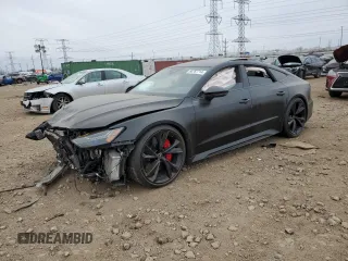 2021 Audi RS 7 z VIN WUAPCBF28MN901560, wystawiony jako Copart lot #84767714 z przebiegiem Nie podano mil oraz Szkody całkowita. Historia ofert i sprzedaży dostępna na DreamBid. Obrazek 1.