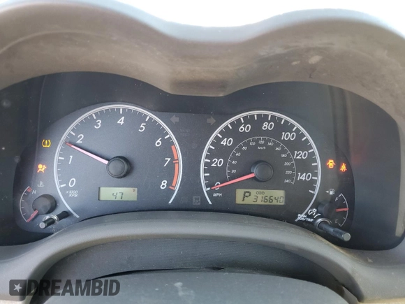 2010 Toyota Corolla with VIN 1NXBU4EE3AZ373676, listed as a Copart auction lot 41340625 with 316,640 mi miles and Clean Title. Bid and sale history available at DreamBid. Image 9.