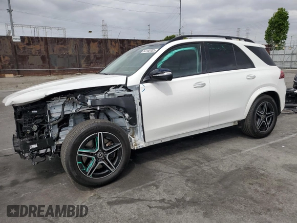 2024 Mercedes-Benz GLE 450 with VIN 4JGFB5KB2RB166243, listed as a Copart auction lot 53145105 with 9,598 mi miles and Salvage title. Bid and sale history available at DreamBid. Image 1.