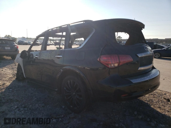 2016 Infiniti QX80 with VIN JN8AZ2NE1G9122953, listed as a Copart auction lot 71239384 with 0 mi miles and Salvage Title. Bid and sale history available at carsss.com. Image 2.