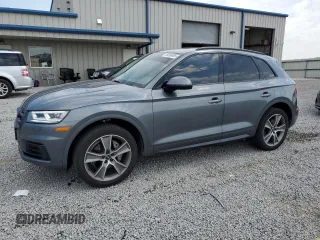 2019 Audi Q5 Premium Plus with VIN WA1BNAFY1K2017808, listed as a Copart auction lot 59008895 with 86,084 mi miles and Salvage title. Bid and sale history available at DreamBid. Image 1.