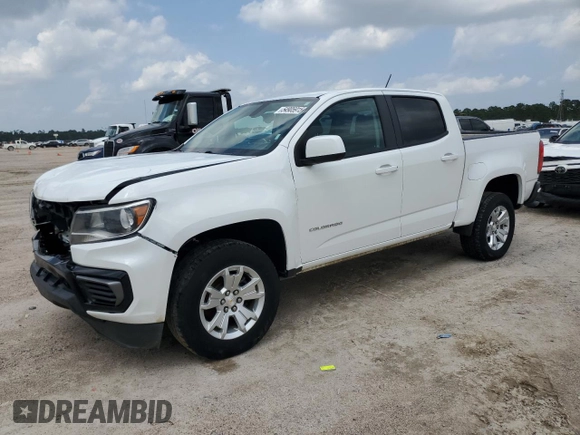 2021 Chevrolet Colorado 2WD LT with VIN 1GCGSCEN3M1135858, listed as a Copart auction lot 54905915 with 86,862 mi miles and Salvage Title. Bid and sale history available at DreamBid. Image 1.