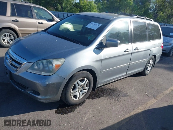 2006 Honda Odyssey EX-L z VIN 5FNRL38766B102432, wystawiony jako IAAI lot #42356315 z przebiegiem 214 261 mil mil oraz . Historia ofert i sprzedaży dostępna na DreamBid. Obrazek 2.