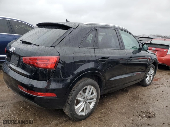 2018 Audi Q3 Premium with VIN WA1BCCFS9JR005912, listed as a Copart auction lot 86347834 with 56,741 mi miles and Salvage Title. Bid and sale history available at carsss.com. Image 3.