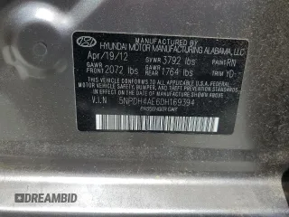 2013 Hyundai Elantra GLS with VIN 5NPDH4AE6DH169394, listed as a Copart auction lot 62767225 with 76,277 mi miles and Salvage title. Bid and sale history available at DreamBid. Image 13.