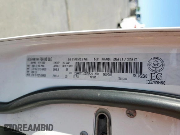 2016 Ram 1500 Sport z VIN 1C6RR7MT1GS121524, wystawiony jako Copart lot #54007895 z przebiegiem Nie podano mil oraz Czysty tytuł • Clean title. Historia ofert i sprzedaży dostępna na DreamBid. Obrazek 14.