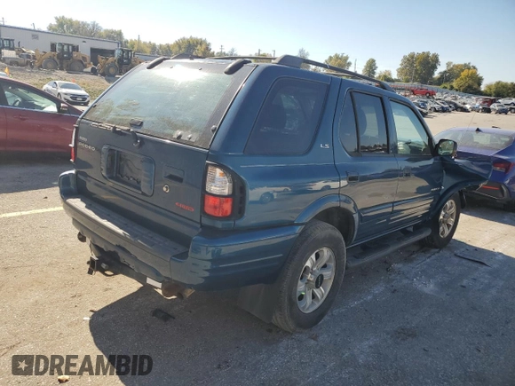 2001 Isuzu Rodeo S with VIN 4S2DM58W914301991, listed as a Copart auction lot 76518844 with 165,789 mi miles and Salvage Title. Bid and sale history available at DreamBid. Image 3.