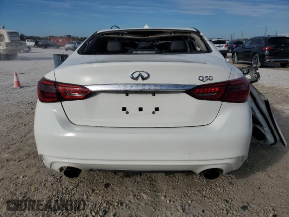 2019 Infiniti Q50 3.0t LUXE with VIN JN1EV7APXKM514609, listed as a Copart auction lot 87256034 with 93,253 mi miles and Non Repairable. Bid and sale history available at carsss.com. Image 6.